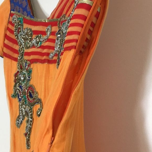 Indian Net party wear dress - Picture 5 of 5